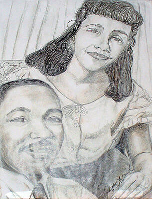 Dr. Martin Luther King and Coretta Scott King by Darlene Ricks- Parker