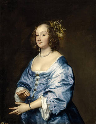 Mary Ruthven Lady van Dyck Print by Anthony van Dyck