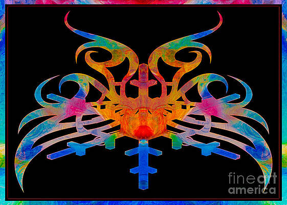 Wall Art - Digital Art - Masking Reality Abstract Shapes Artwork by Omaste Witkowski