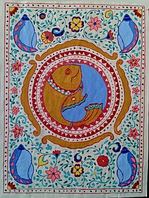 Matsya Avatar The avatar of Hindu god Vishnu in the form of a fish and Conch shell by Mrudul Kolhatkar