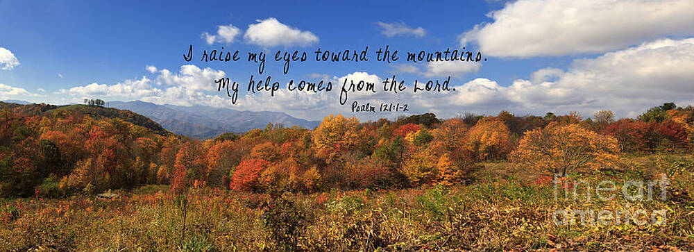 Wall Art - Photograph - Max Patch Panorama with Scripture by Jill Lang