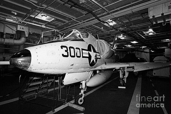 Wall Art - Photograph - McDonnell Douglas A4B a4 Skyhawk on the hangar deck of the Intrepid Sea Air Space Museum by Joe Fox