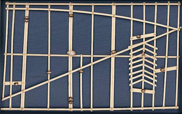 Wall Art - Photograph - Meddo Stick Map by Science Photo Library