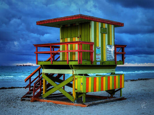 Miami - South Beach Lifeguard Stand 006 by Lance Vaughn Miami - South Beach Lifeguard Stand 006 by Lance Vaughn