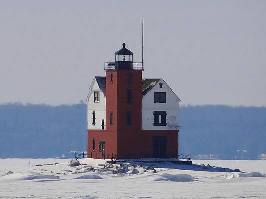 Wall Art - Photograph - Michigan's Round Island Lighthouse by Keith Stokes