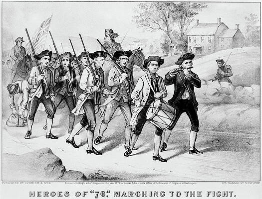 Wall Art - Painting - Minutemen Heroes Of 1776 by Granger