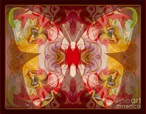 Wall Art - Painting - Miracles Can Happen Abstract Butterfly Artwork by Omaste Witkowski