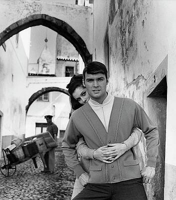 Wall Art - Photograph - Models Posing On A Street In Lisbon by Leonard Nones