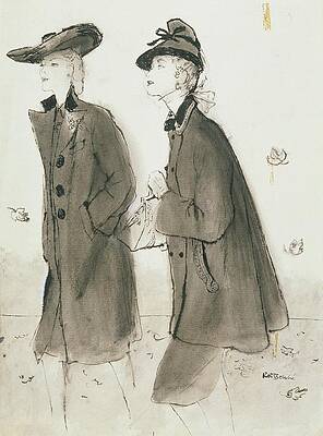 Wall Art - Digital Art - Models Wearing Coats And Hats by Rene R. Bouche