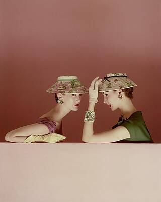 Wall Art - Photograph - Models Wearing Lily Dache Hats by Richard Rutledge