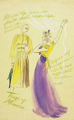 Wall Art - Digital Art - Models With Outfit Descriptions by R.S. Grafstrom