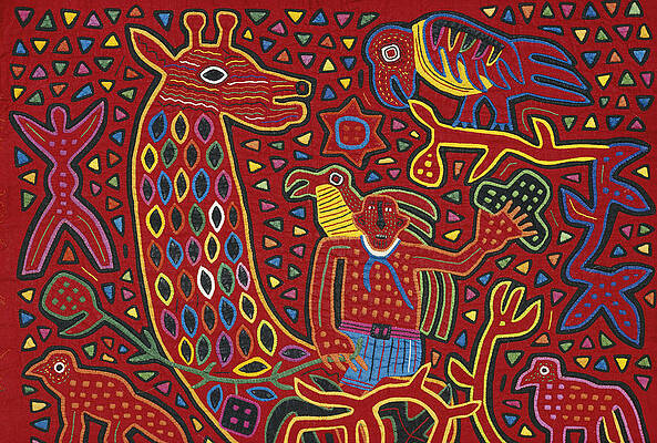 Wall Art - Photograph - Mola Textile, Panama by George Holton