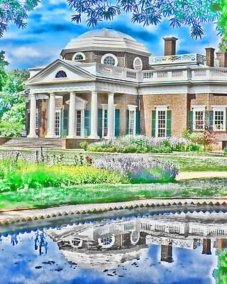 Wall Art - Photograph - Monticello Reflection WOWC by Kevin Anderson