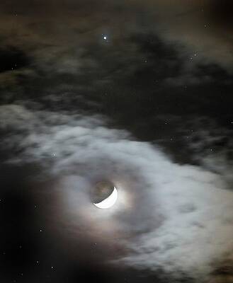 Wall Art - Photograph - Moon And Jupiter by Science Photo Library