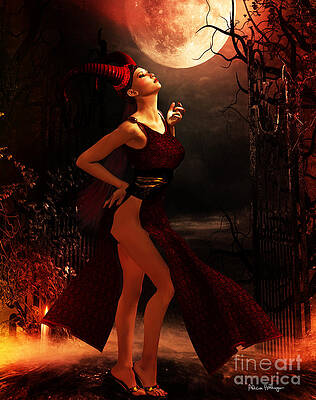 Wall Art - Digital Art - Moon Ritual by Alicia Hollinger