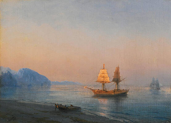 Morning in Yalta Print by Ivan Konstantinovich Aivazovsky