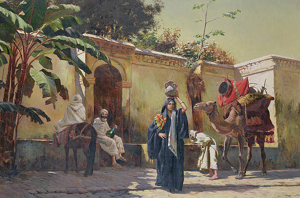 Wall Art - Painting - Moroccan Scene by Rudolphe Ernst