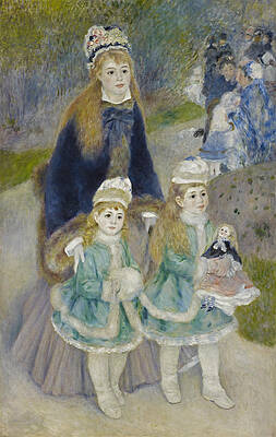 Mother and Children. La Promenade Print by Pierre-Auguste Renoir