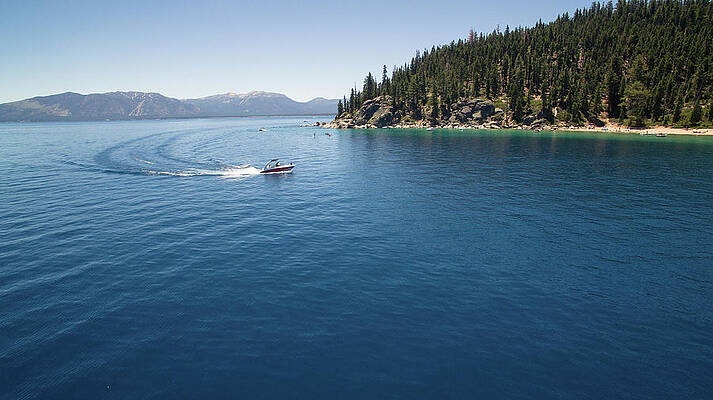 Wall Art - Photograph - Motorboat Riding On Lake Tahoe by Matt Andrew