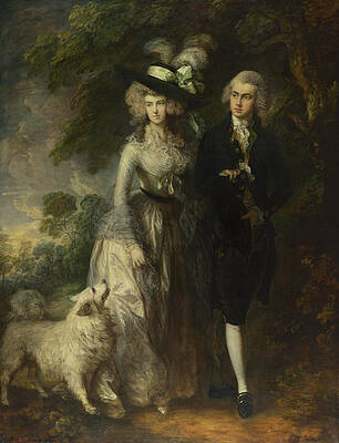 Mr and Mrs William Hallett. The Morning Walk Print by Thomas Gainsborough