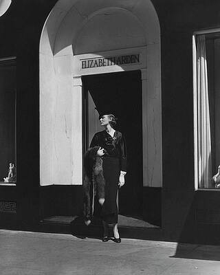 Wall Art - Photograph - Ms. Johnson In Front Of Elizabeth Arden's Salon by Lusha Nelson