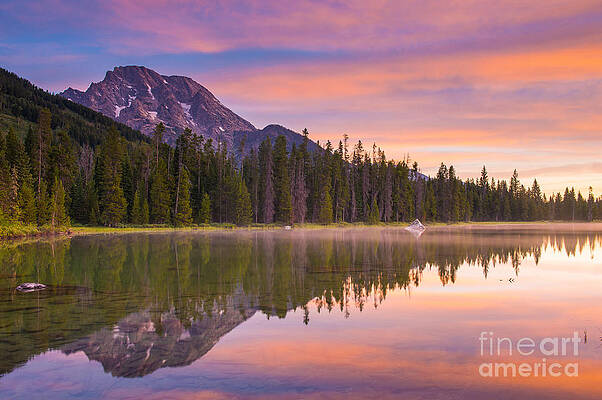 Wall Art - Photograph - Mt. Moran And String Lake by Brad Schwarm