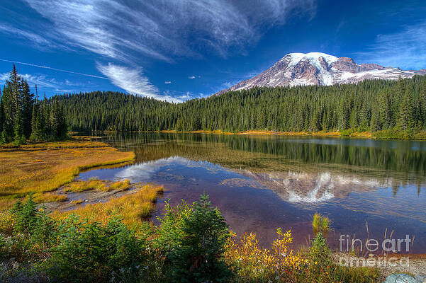 Mt. Rainier Across Reflection Lake #2 by Michael Trahan