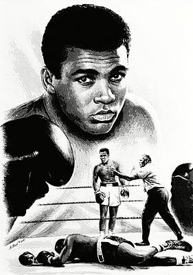 Boxing Drawing - Muhammad Ali The Greatest by Andrew Read