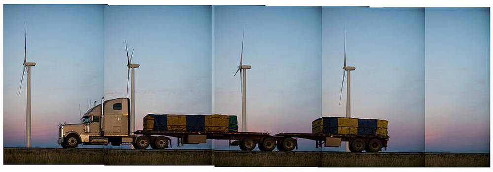 Wall Art - Photograph - Multi Segmented Image Of Semi Truck by Heath Korvola