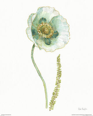 Wall Art - Painting - My Greenhouse Single Poppy I by Lisa Audit
