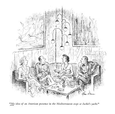 Wall Art - Drawing - My Idea Of An American Presence by Alan Dunn