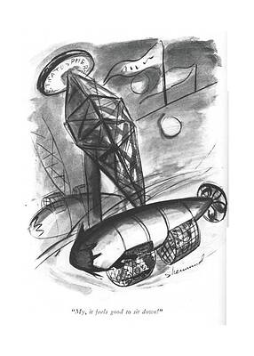 Wall Art - Drawing - My, It Feels Good To Sit Down! by Barbara Shermund
