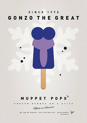 Wall Art - Digital Art - My MUPPET ICE POP - Gonzo by Chungkong Art