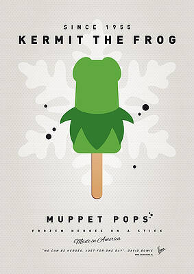 Wall Art - Digital Art - My MUPPET ICE POP - Kermit by Chungkong Art