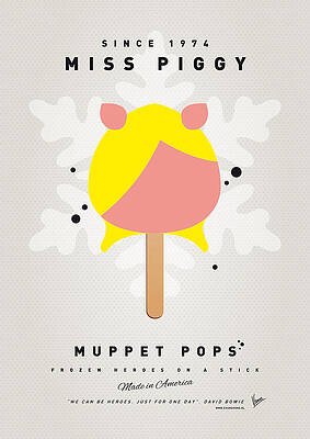 Wall Art - Digital Art - My MUPPET ICE POP - Miss Piggy by Chungkong Art