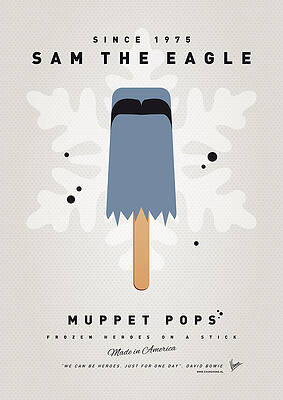 Wall Art - Digital Art - My MUPPET ICE POP - Sam the eagle by Chungkong Art