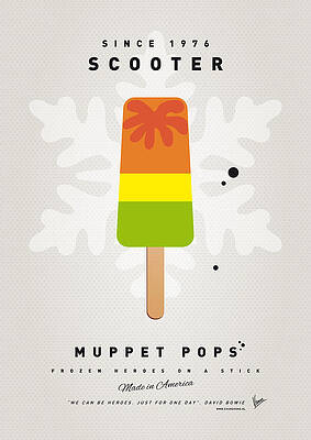 Wall Art - Digital Art - My MUPPET ICE POP - Scooter by Chungkong Art