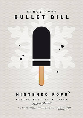 Wall Art - Digital Art - My NINTENDO ICE POP - Bullet Bill by Chungkong Art