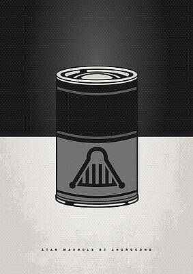 Wall Art - Digital Art - My Star Warhols Darth Vader Minimal Can Poster by Chungkong Art