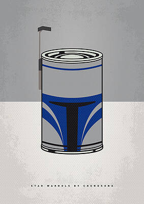 Wall Art - Digital Art - My Star Warhols Jango Fett Minimal Can Poster by Chungkong Art