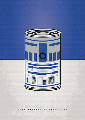 Wall Art - Digital Art - My Star Warhols R2d2 Minimal Can Poster by Chungkong Art