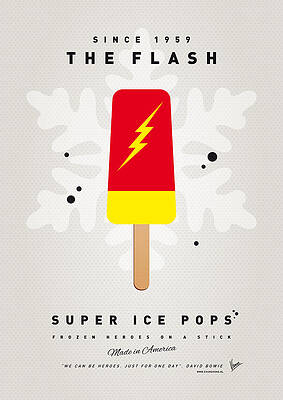 Wall Art - Digital Art - My SUPERHERO ICE POP - The Flash by Chungkong Art