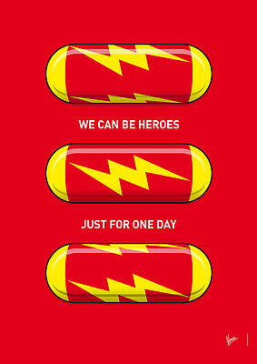Wall Art - Digital Art - My SUPERHERO PILLS - The Flash by Chungkong Art