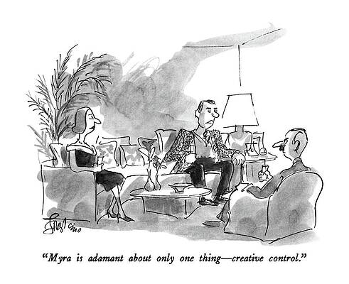 Wall Art - Drawing - Myra Is Adamant About Only One Thing - Creative by Edward Frascino