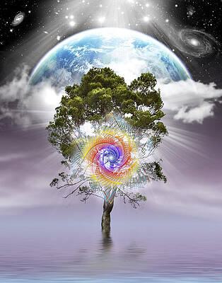 Wall Art - Digital Art - Mystical Tree Of Life by Endre Balogh