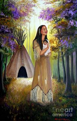 Native American Mother and Child by Lora Duguay Native American Mother and Child by Lora Duguay