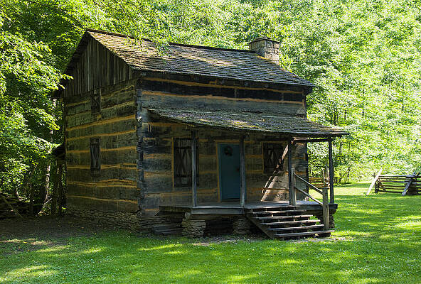 Wall Art - Photograph - NC log home  by Flees Photos