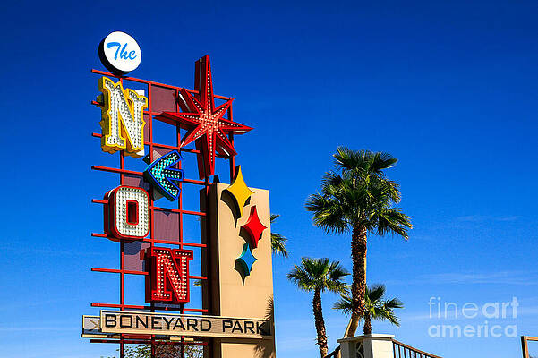 Wall Art - Photograph - Neon Boneyard Nevada by Brenda Giasson