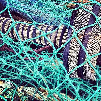 Wall Art - Photograph - Nets And Floats #net #nicsquirrell by Nic Squirrell