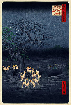 Wall Art - Digital Art - New Years Eve Foxfires at the Changing Tree by Georgia Clare